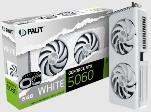 VGA PALIT RTX 5060 White OC 8GB GDDR7