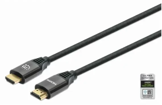 Kabl Manhattan 8K@60Hz 355933 Ultra High Speed HDMI Cable with Ethernet, 1 m