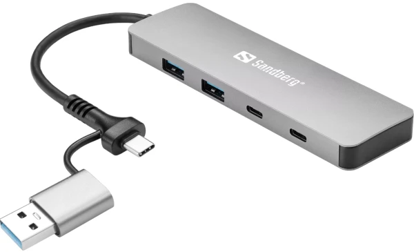 Sandberg 136-64 USB-C/A to 2xUSB-A+2xUSB-C Hub