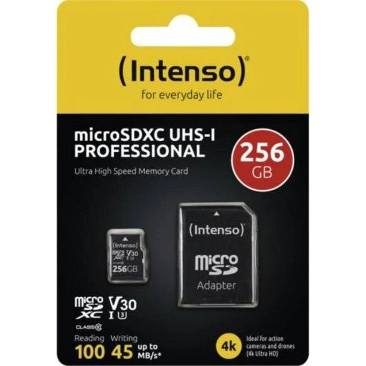 Micro SDXC Intenso 256GB UHS-I Professional 3433492 + adapter
