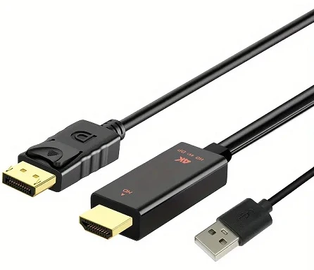 HDMI M. na Displayport M. Kabl 1.8m Kettz H2DP-K180 4K 60Hz