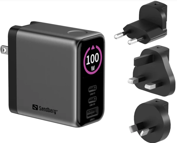Sandberg Travel Charger PD100W Display 441-71